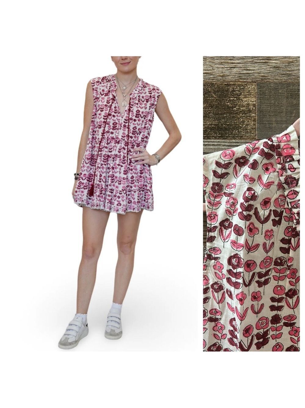 SLV Sur La Vague Blossom Cap Sleeve Mini Dress Size O/P one size petite